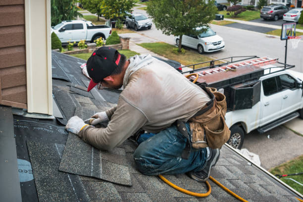 Professional Roof Installation technician working in Hastings, PA